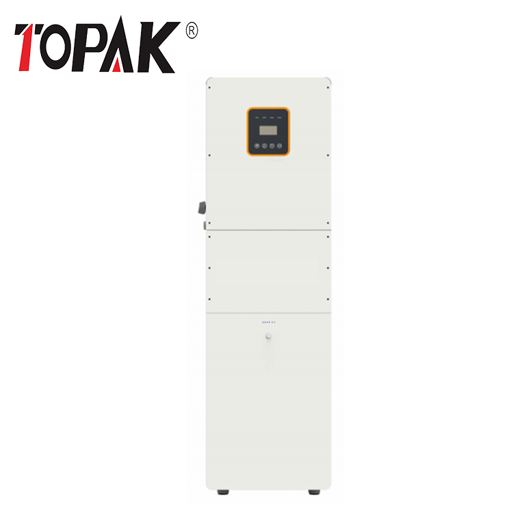 TOPAK 8KVA+10KWh垂直家用太阳能逆变器储能一体机锂离子电池